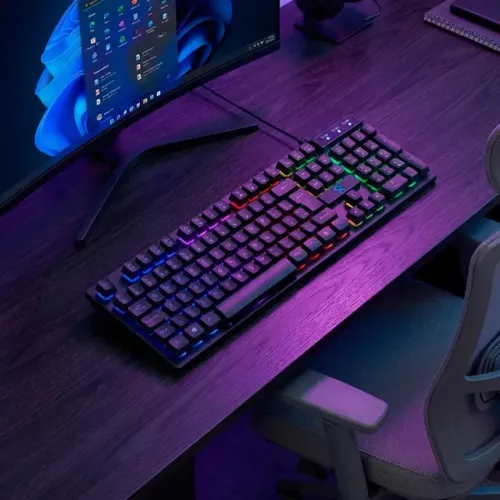 Kit Gamer OX Loot com Headset + Teclado + Mouse 1200DPI + Mousepad Preto