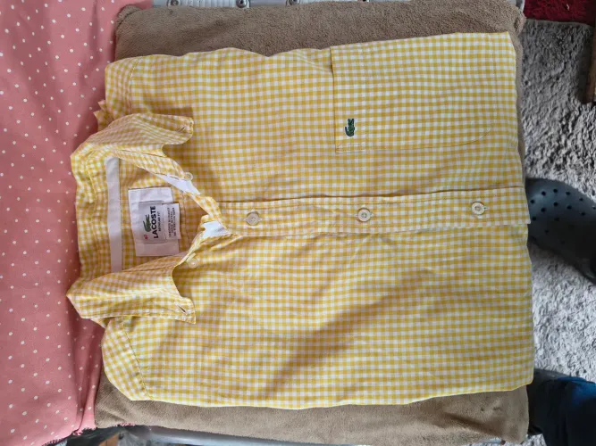 Camisa social da Lacoste original estilo quadrilha