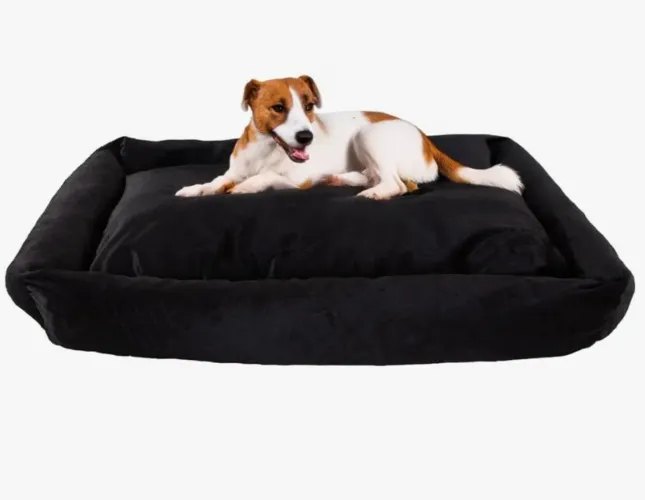 Cama Pet Golias Preta Gigante (100x70cm) para Cachorro Porte Médio e Grande