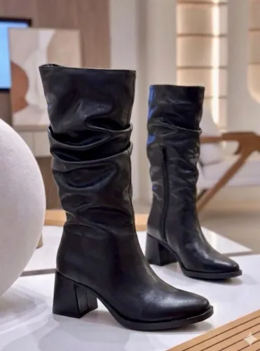 Bota são joao feminina cano alto coturno 