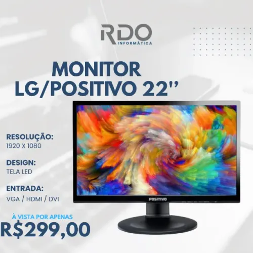 MONITOR LG/POSITIVO 22"