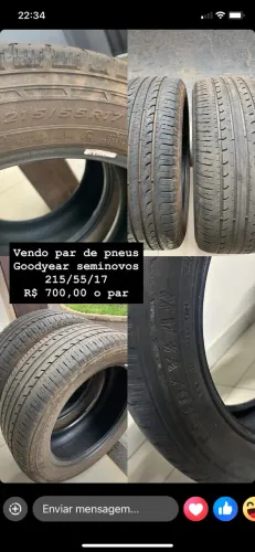 Par de pneus Goodyear Efficient Grip 215/55/17
