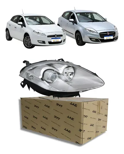 Farol Eletrico Fiat Bravo 2011 A 2016 C/globo Optico Novo Direito/passageiro