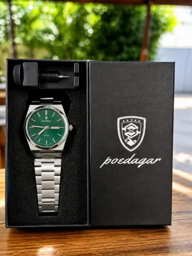 Relógio Masculino Poedagar de Aço Inoxidável- NOVO