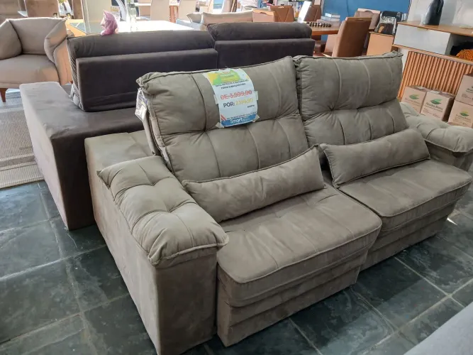 Sofa retrátil reclinávei todo, 2,10 12x sem juros