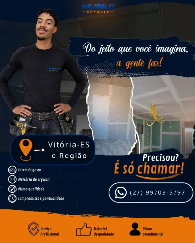 Paredes, Divisórias e forros em drywall
