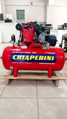 Compressor de Ar 110L Motor 2HP 140 Libras 10pcm Mono Profissional - Chiaperini