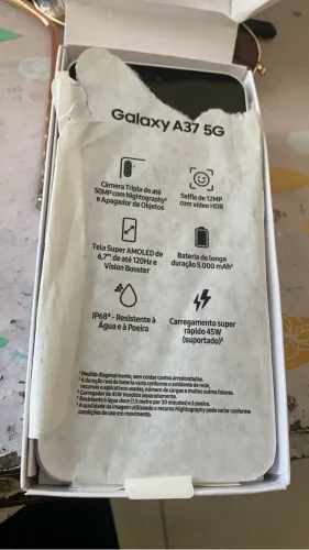 Vendo esse Samsung galaxy A37 5G 256g zerado na caixa super moled