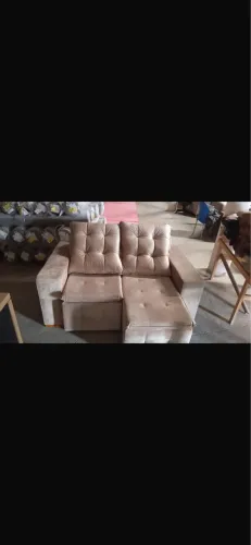 Sofá retrátil luxo com pillow 