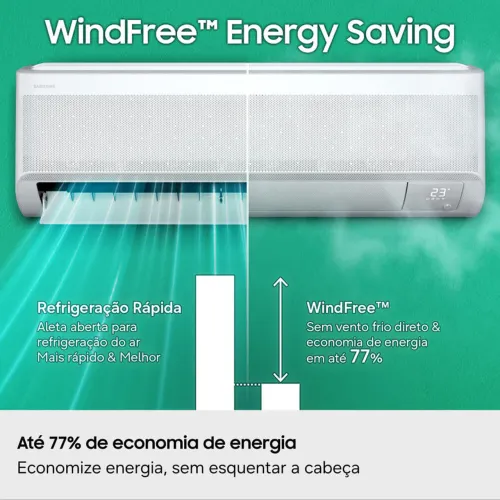 Ar condicionado quente e frio Samsung windfree inverter 12000btus