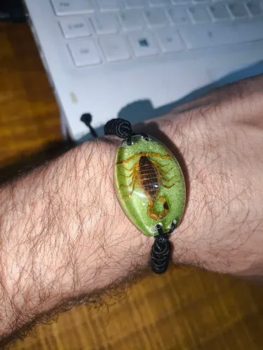 Pulseira escorpião verde