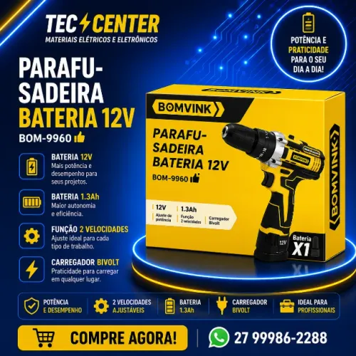 Parafusadeira 12v BOM-9960