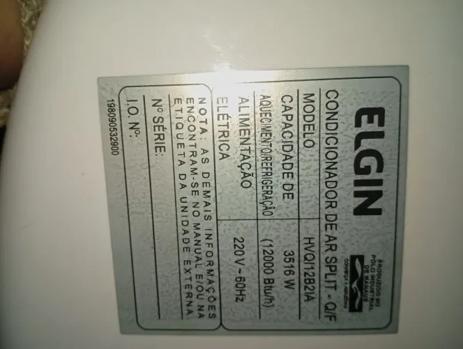 Ar condicionado Elgin quente e frio