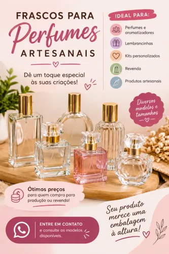 FRASCO DE PERFUME PARA ARTESANATO 