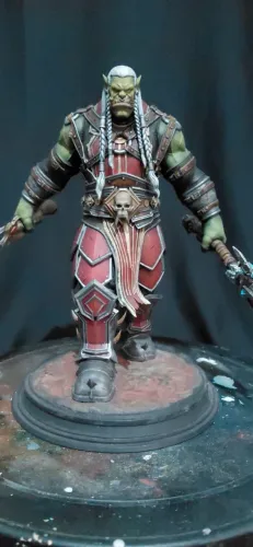 Estátua Varok Saurfang Impressão 3D Resin Pintada à Mão - Action Figure WoW