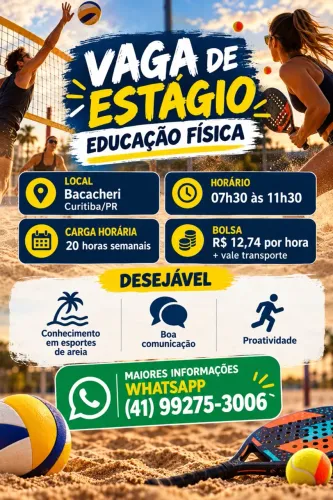 Vaga estágio Educação Física