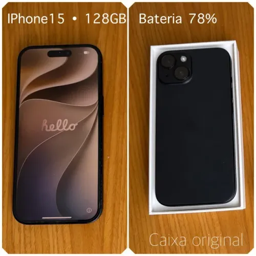 iPhone 15 128GB | Ótimo estado | Bateria 78% | Caixa Original
