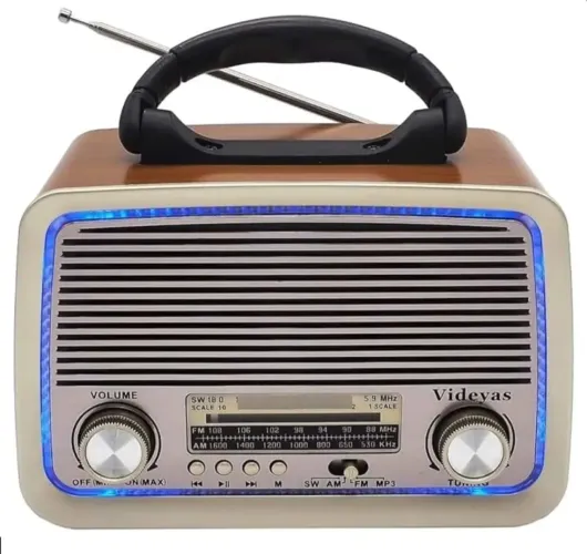 Rádio Retrô para Idoso AM FM Bluetooth Pen-drive Aux Sd