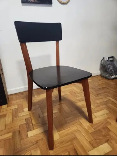 Cadeira Tóquio Mobly preto e castanho