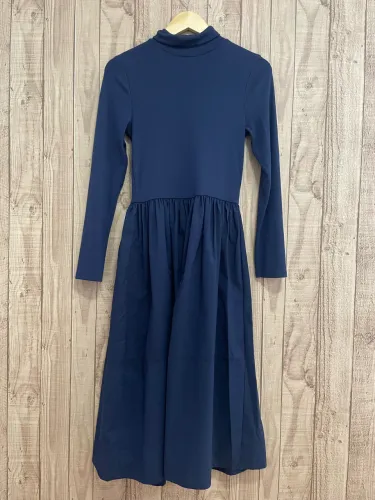 Vestido Zara gola alta azul marinho - tam M