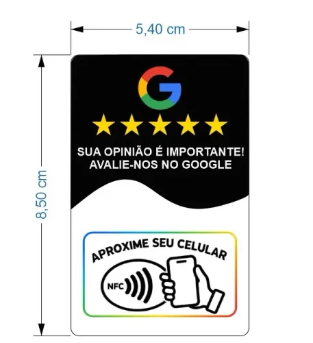 Placa de avaliação do Google