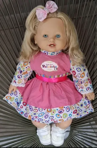 Boneca Bebê Dentinho Da Jesmar Funcionando Aperta Perna Ela Esconde Os Dentinho Usada 
