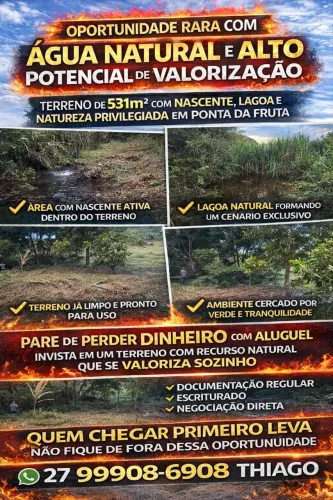 LOTE-ÁGUA PRÓPRIA NO TERRENO É PODER, Parcelado cartório <br>Troco <br>Aceito oferta e proposta