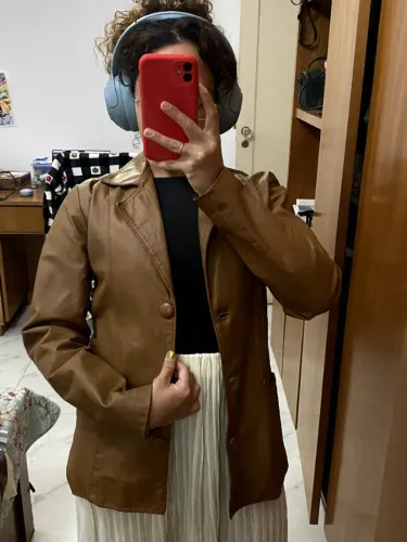 Blazer de COURO legítimo Wrangler caramelo