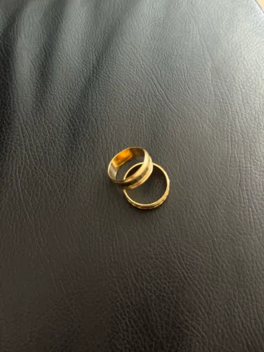 Aliança banhada 18k