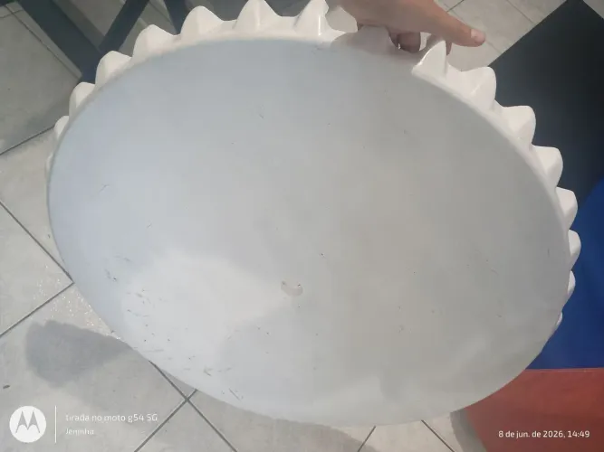 Mesa plástico redonda