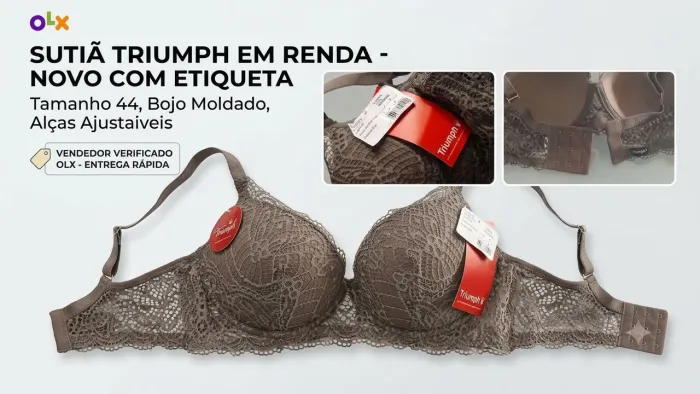 Sutiã Triumph em Renda - Tamanho 44 (Novo com Etiqueta)