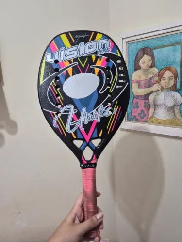 Raquete de Beach Tennis Vision Pro Unika 22mm Carbono 3K
