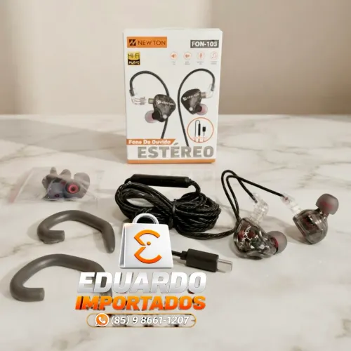 Fone de Ouvido In-Ear Estéreo Hi-Fi New Ton (Alta Qualidade de Som) TIPO-C