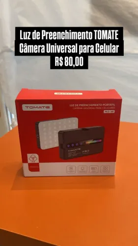 Luz de Preenchimento TOMATE - Camera Universal para Celular | Novo / Lacrado | Loja Fisica