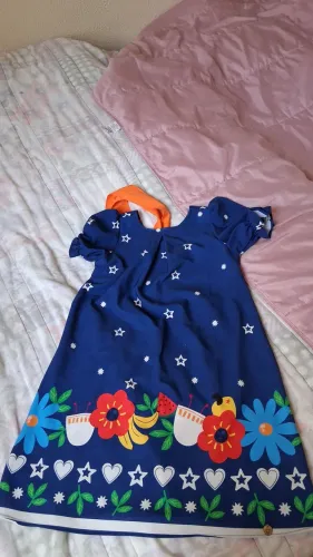 Vestido flores e frutos
