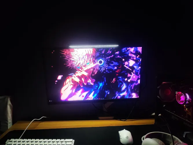 Monitor Pichau 27 quadhd+braço articulado+light Bar