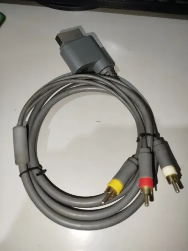 Cabo de Áudio e Vídeo RCA AV para Xbox 360 Fat e Slim