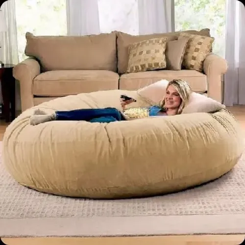 Puff gigante vazio bege