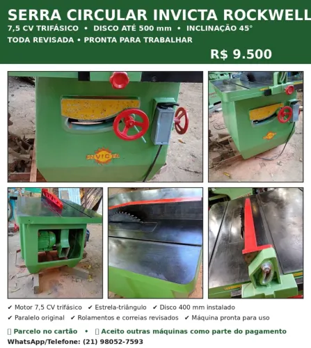 Máquinas pra marcenaria