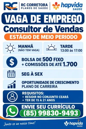 Estágio para jovens e adolescentes