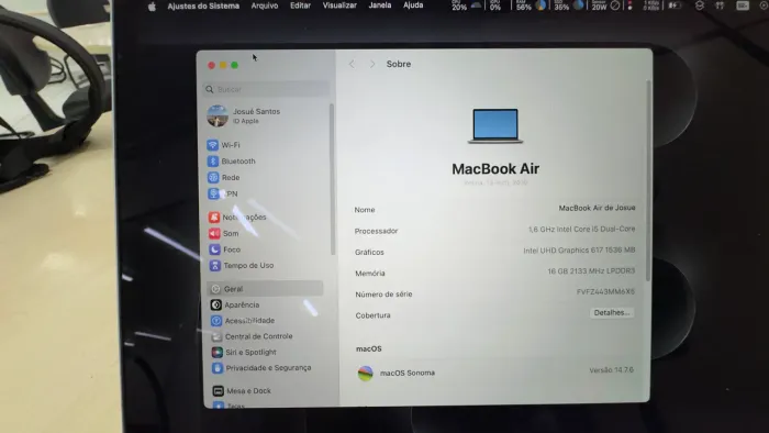 MacBook Air 14 - 2019 - 16GB RAM - Perfeito para Gestores e Estudantes