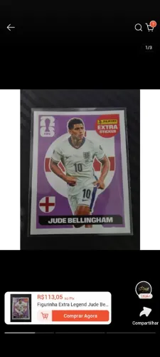 Figurinha Extra Legend Jude Bellingham Roxa Copa 2026