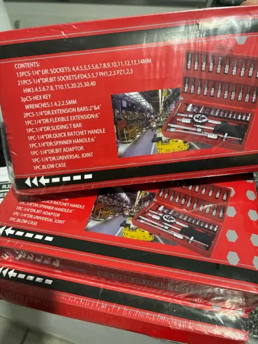Kit De Ferramentas 46 Peças Jogo de Soquetes com Maleta Jogo Completo