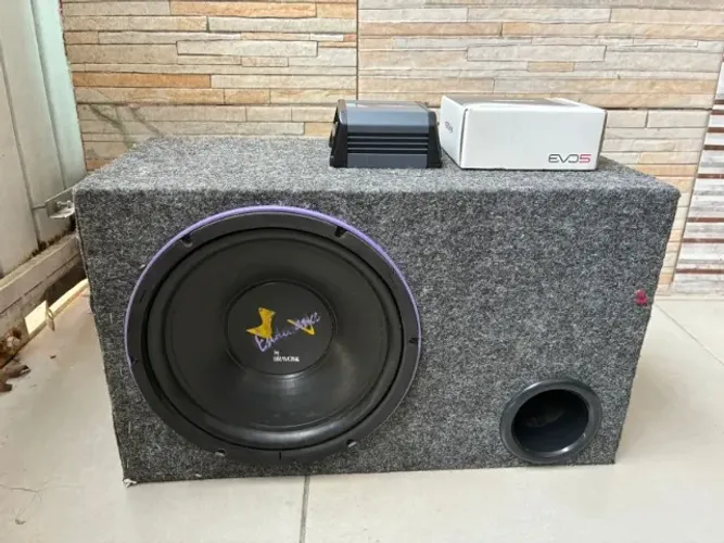 Subwoofer Bravox E2k 10 polegadas Roxinho