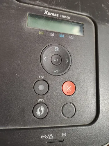 Impressora a laser Samsung Xpress c1810w colorida com defeito para retirar peças