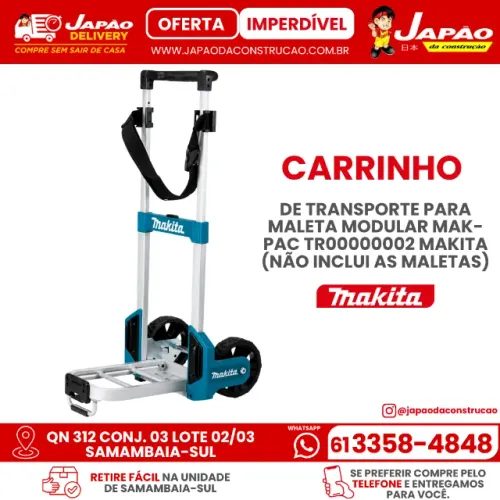 Carrinho de Transporte para Maleta Modular Mak-Pac TR00000002 Makita Não inclui as Maletas