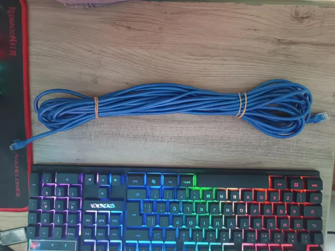 Cabo Ethernet 20 metrôs De Rede Rj45 *Usado