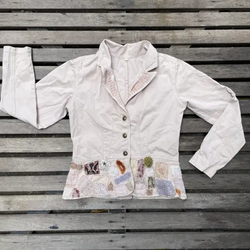 Jaqueta Sarja Bordada Feminina 