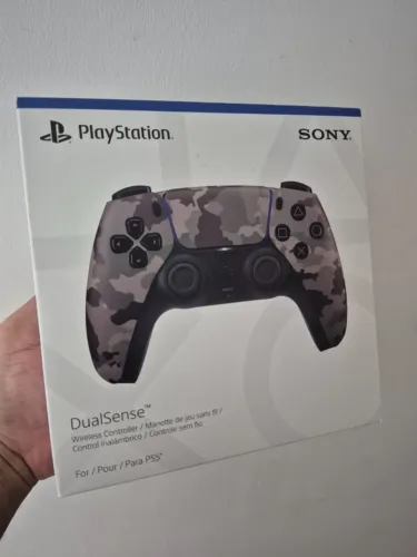 Controle De PS5 Cinza Camuflado - Novo/Lacrado