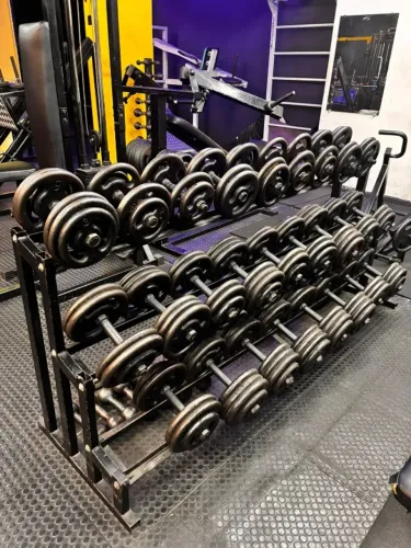 LOTE DE DUMBBELLS DE FERRO - HALTERES ACADEMIA